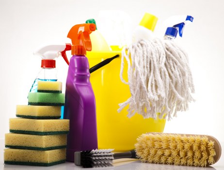 Deep upholstery cleaning service for a fabric sofa