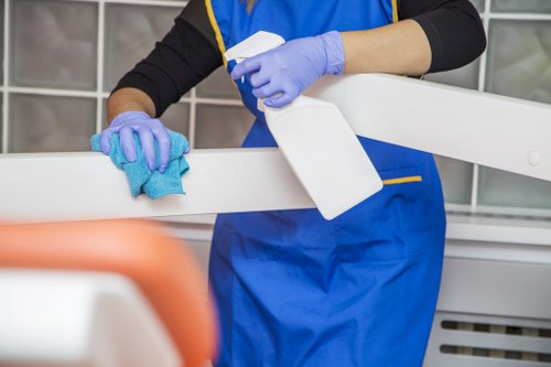 Cleaners Utton maintaining safe and protected work areas